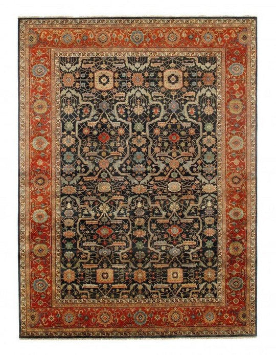 Canvello Navy Silkroad Serapi Design 9' X12'
