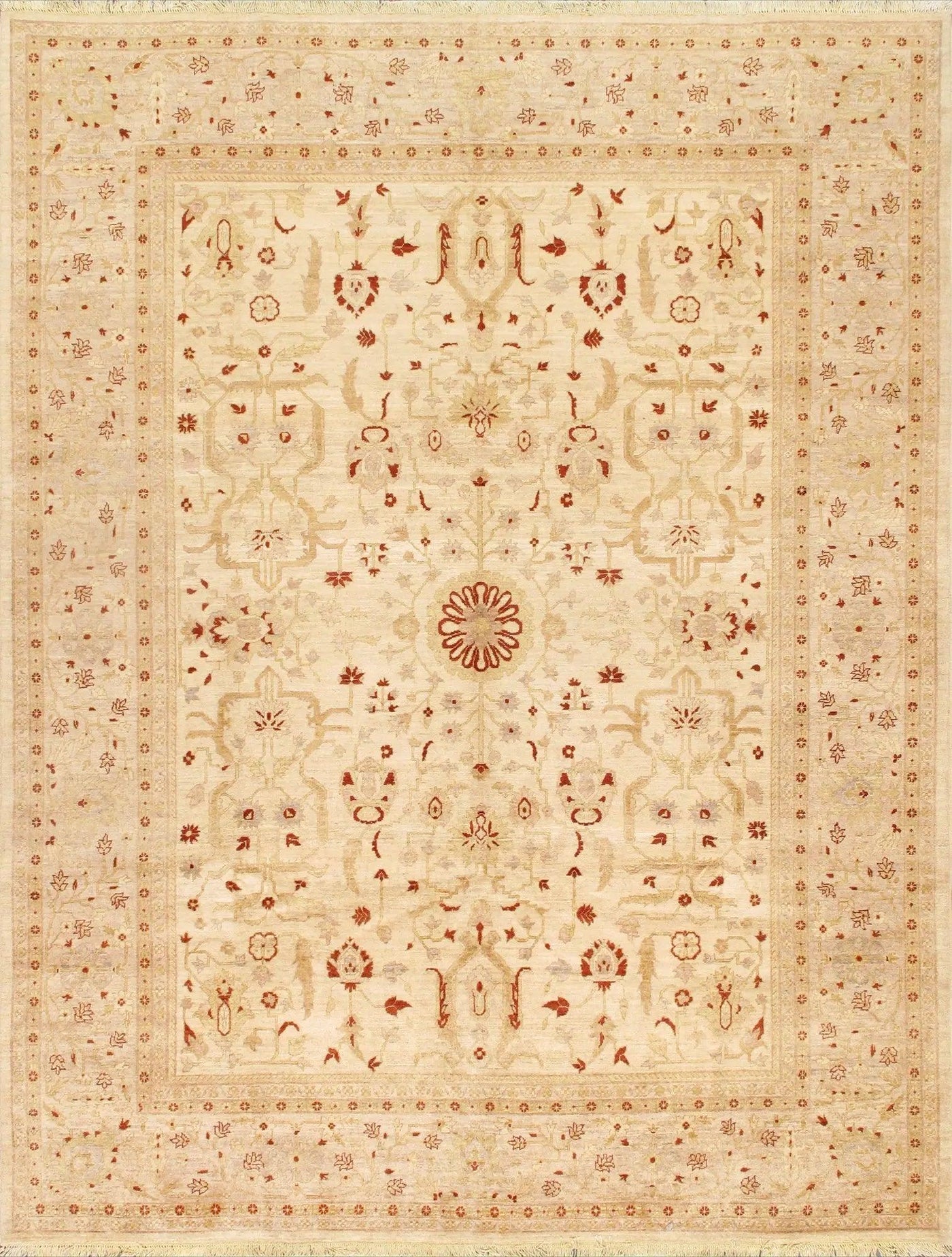 Canvello Nomad Art Collection Hand-Knotted Lamb's Wool Area Rug- 9'2" X 11'10"