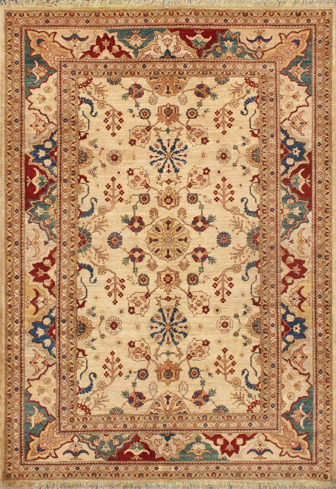 Canvello Nomad Art Sultanabad Hand - Knotted Lamb's Wool Area Rug - 6'3" X 8'9" - Canvello