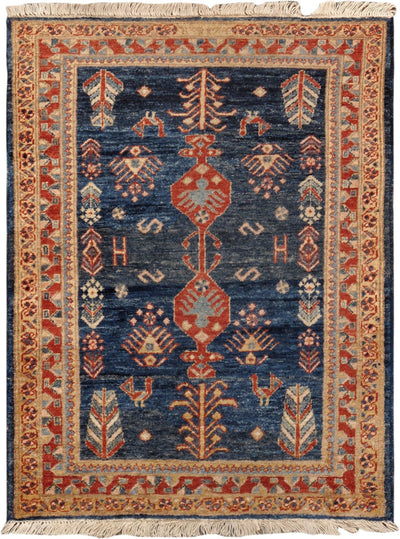 Canvello Nomad Kazak Allover Hand - Knotted Lamb's Wool Area Rug - 2'9" X 3'9" - Canvello