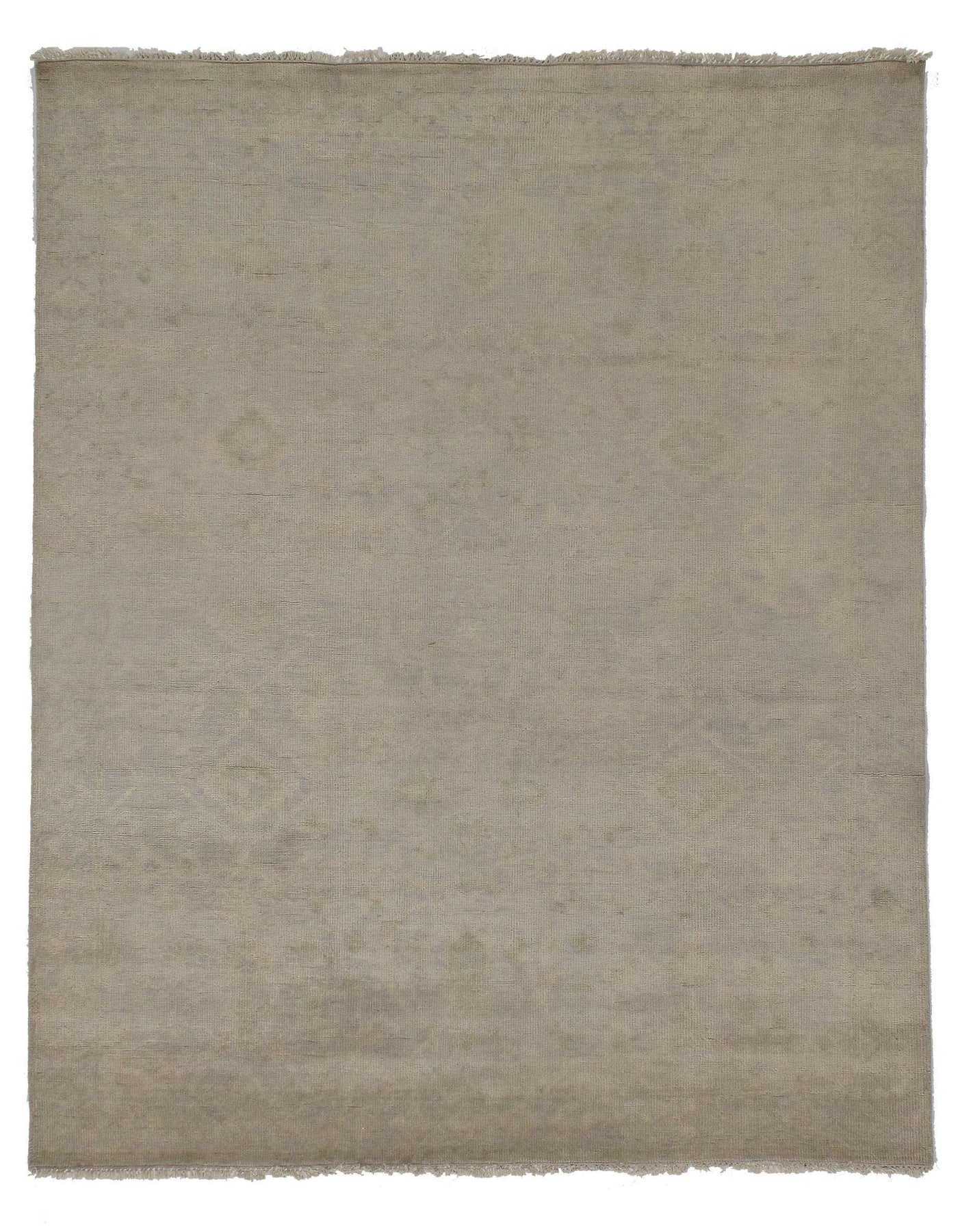 One-of-a-Kind Oushak Hand-Knotted Wool Gray Area Rug 7'9" X 9'9"