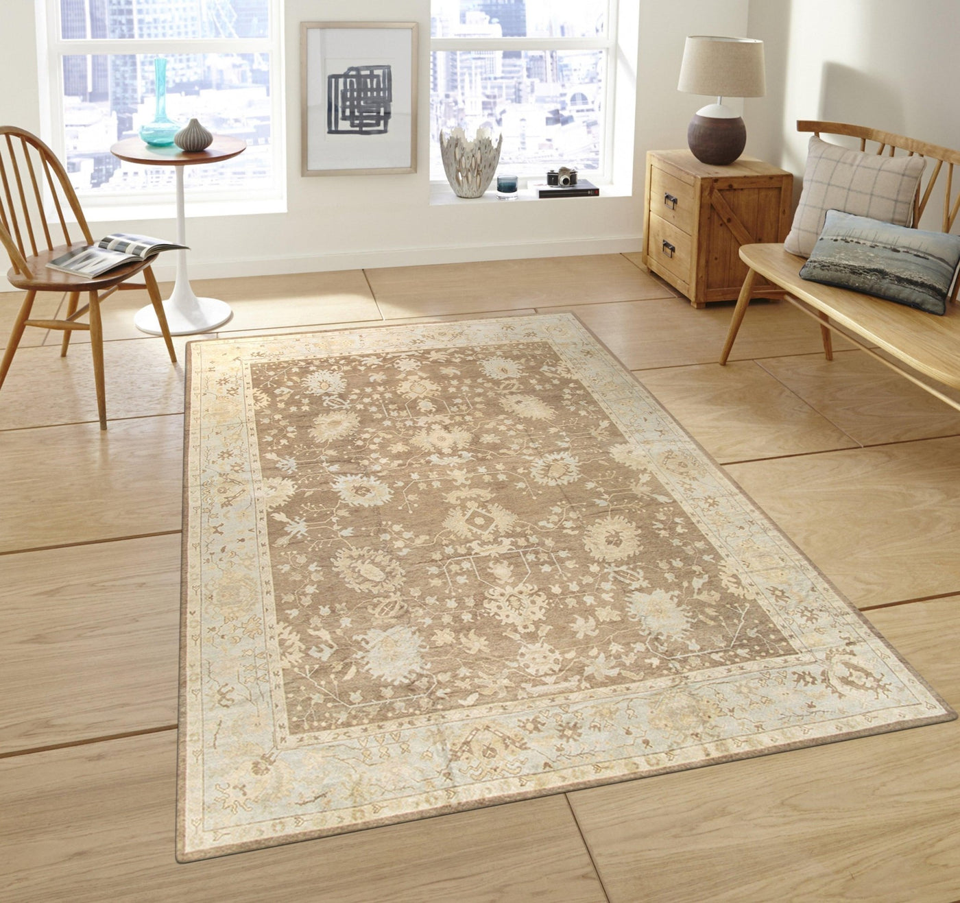 Canvello Oushak Collection Hand - Knotted Lamb's Wool Area Rug - 13'2" X 18'1" - Canvello