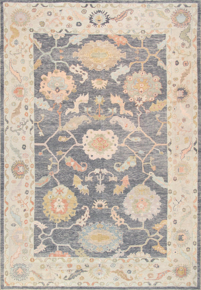 Canvello Oushak Collection Hand-Knotted Wool Area Rug- 9'10" X 14'4"
