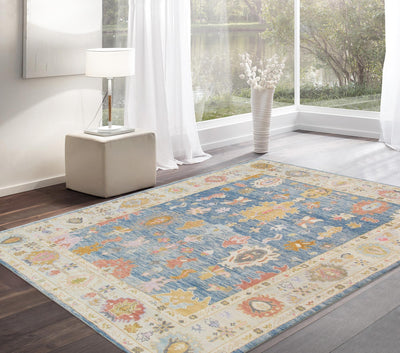 Canvello Oushak Collection Hand-Knotted Wool Area Rug- 9' X 12'6"