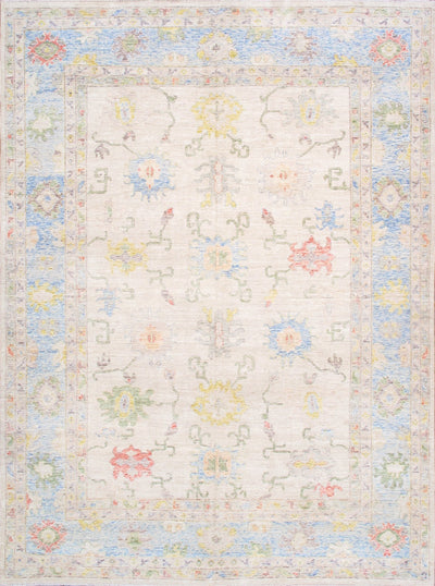 Canvello Oushak Collection Hand - Knotted Wool Ivory Area Rug - 10'3'' X 13' - Canvello