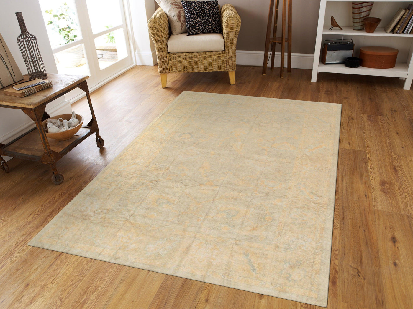 Canvello Oushak Hand-Knotted Lamb's Wool Area Rug- 10'5" X 13'10"