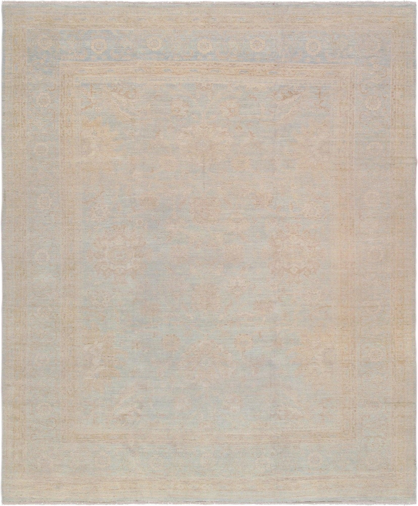 Canvello Oushak Hand-Knotted Lamb's Wool Area Rug- 11'10" X 14'10"
