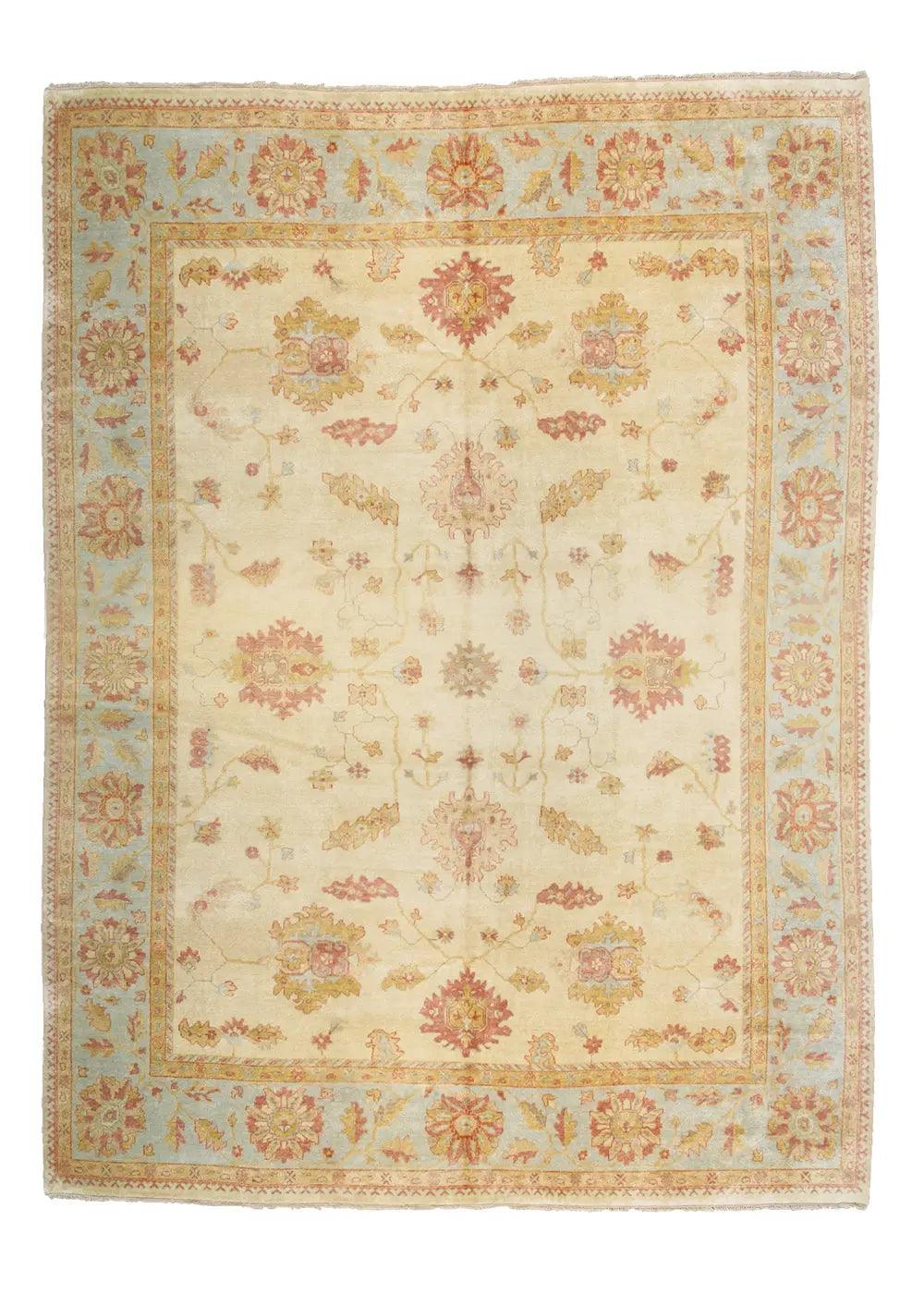 Canvello Oushak Hand-Knotted Lamb's Wool Area Rug- 11'10" X 15'