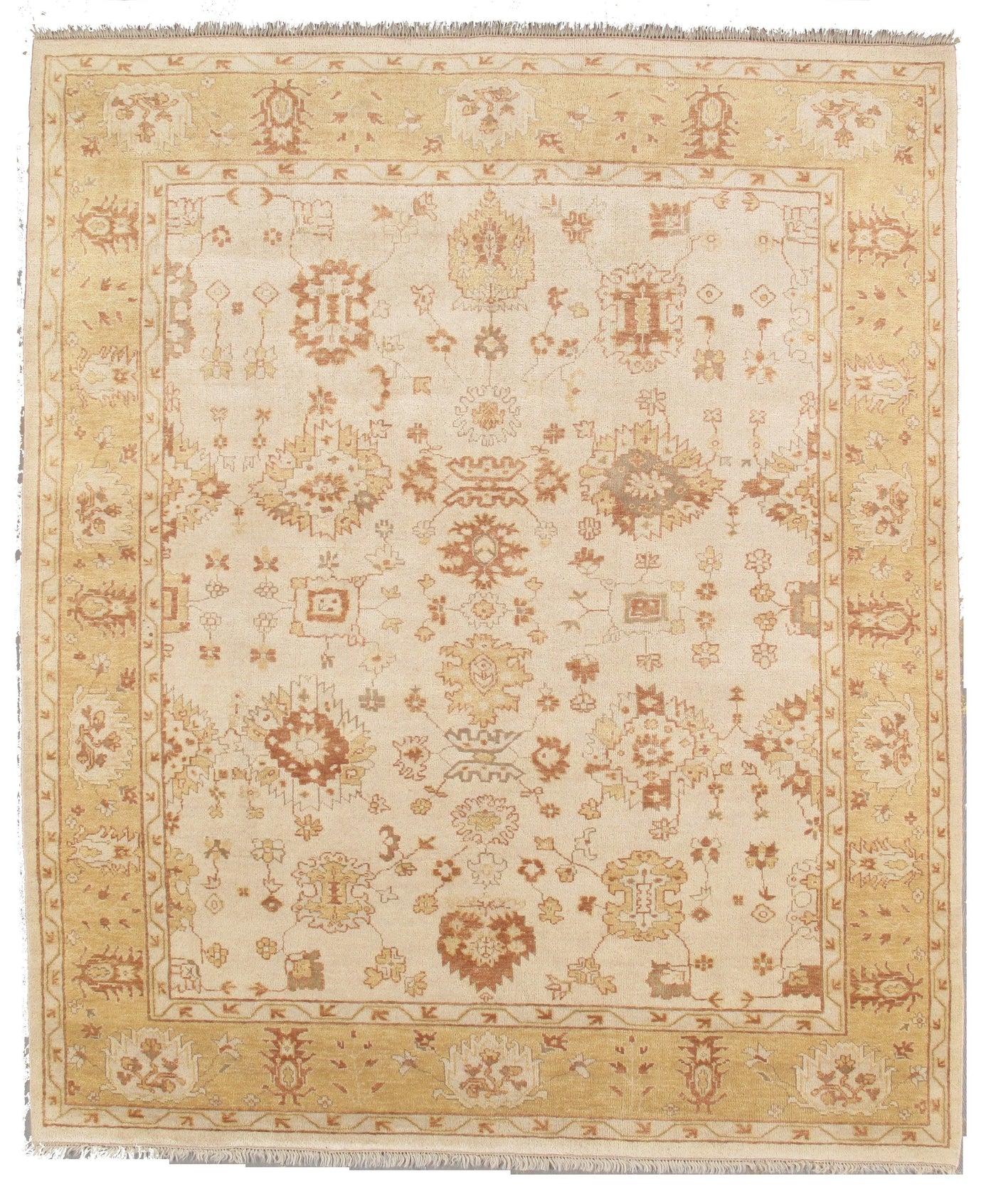 Canvello Oushak Hand-Knotted Lamb's Wool Area Rug-11'5" X 11'10"