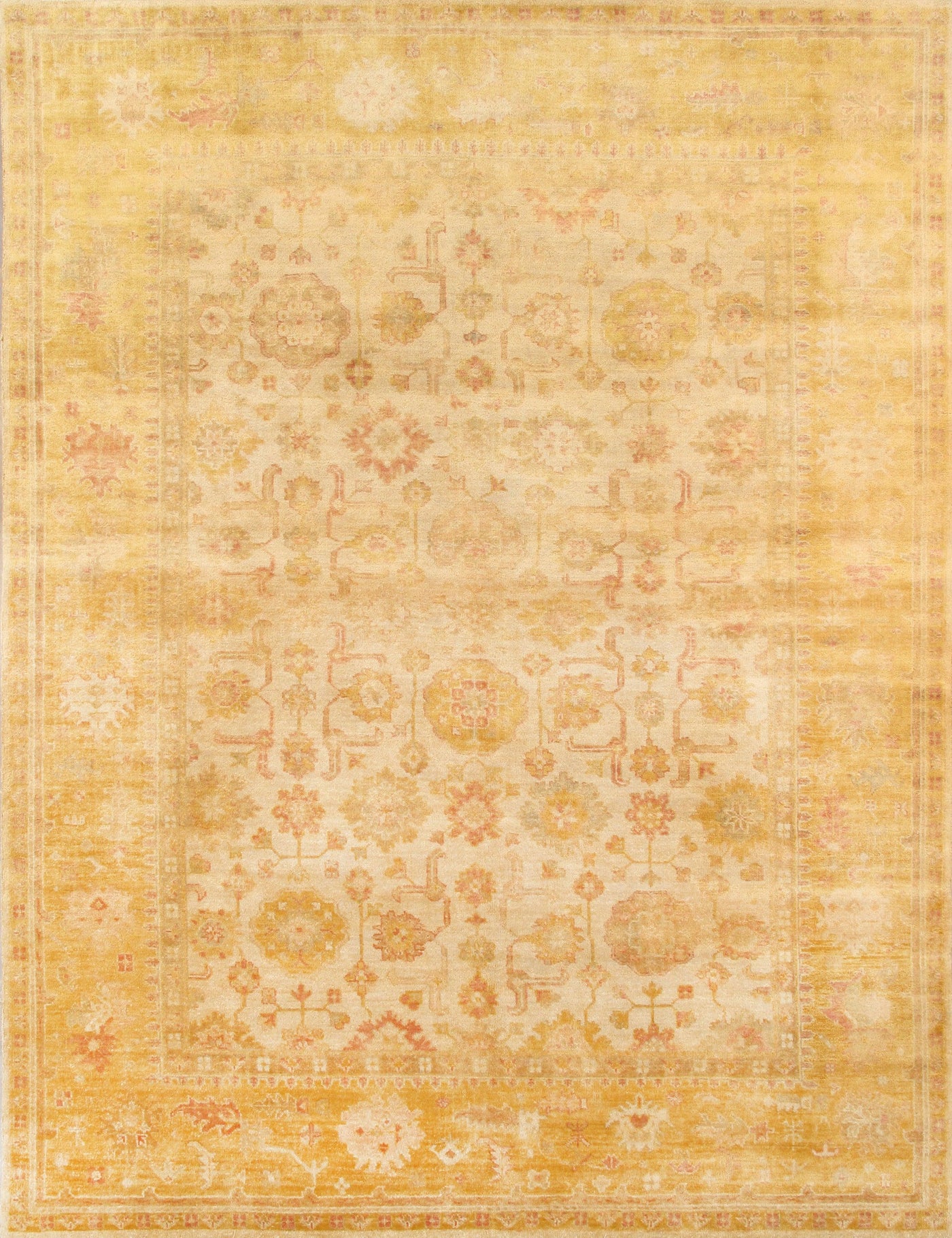 Canvello Oushak Hand-Knotted Lamb's Wool Area Rug- 12'3" X 14'11"