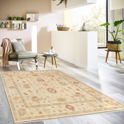 Canvello Oushak Hand-Knotted Lamb's Wool Area Rug- 13'10" X 13'11"