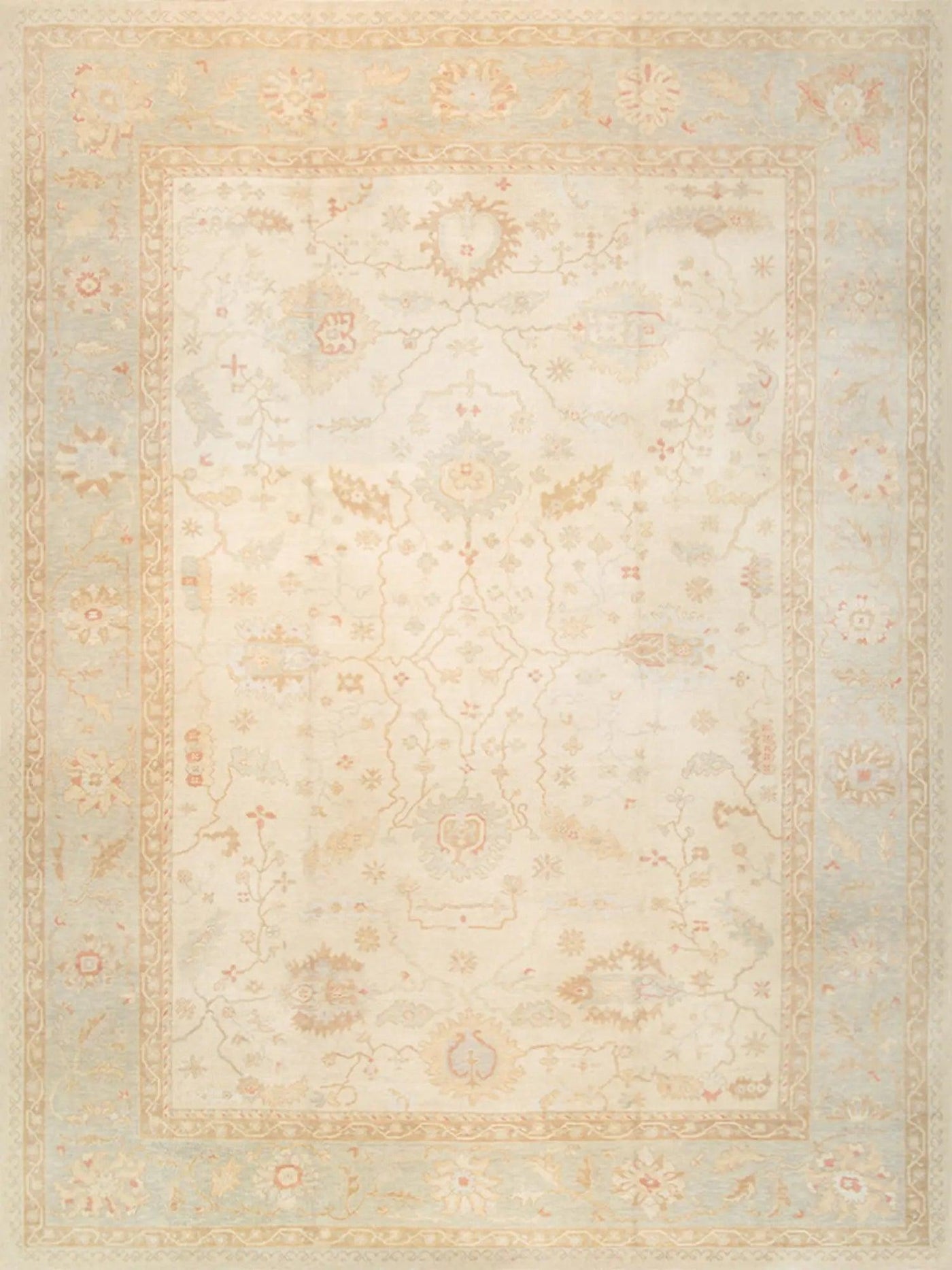 Canvello Oushak Hand-Knotted Lamb's Wool Area Rug-13'10" X 17'10"