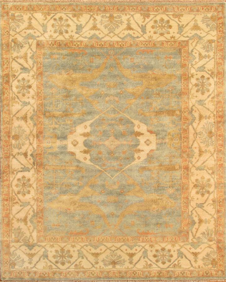 Canvello Oushak Hand-Knotted Lamb's Wool Area Rug- 4'2" X 5'10"