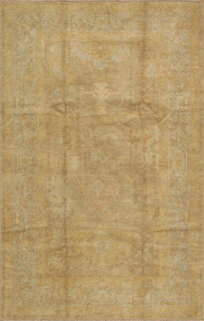 Canvello Oushak Hand-Knotted Lamb's Wool Area Rug- 4'3" X 6'7"
