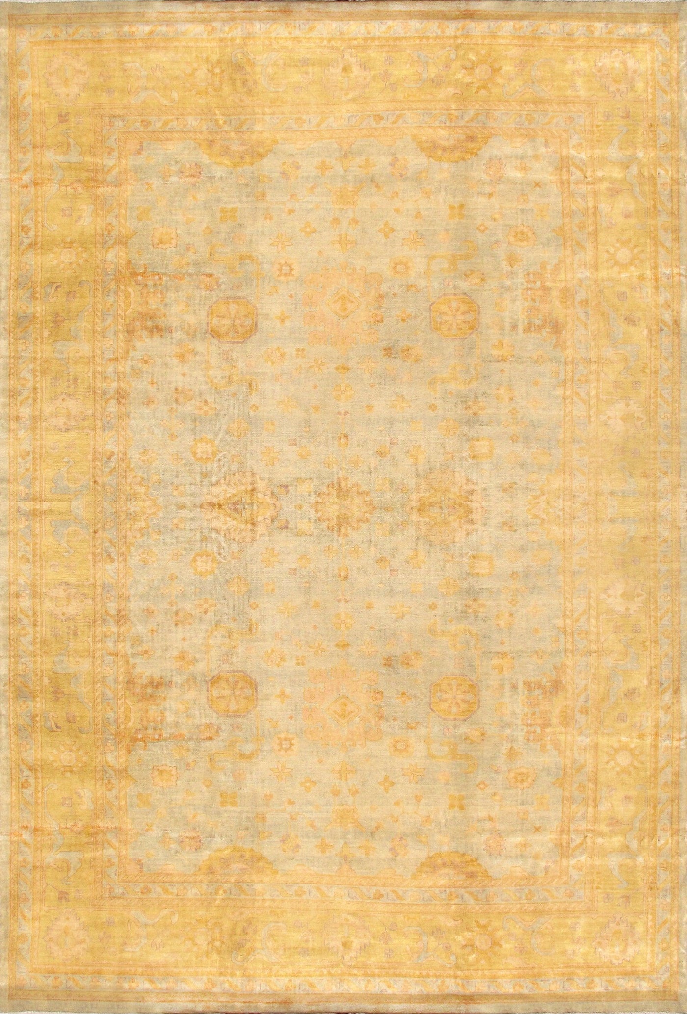 Canvello Oushak Hand-Knotted Lamb's Wool Area Rug- 6'3" X 8'9"