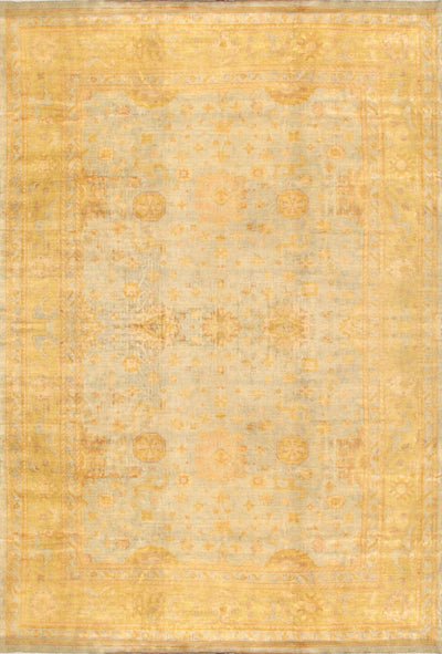 Canvello Oushak Hand-Knotted Lamb's Wool Area Rug- 6'3" X 8'9"