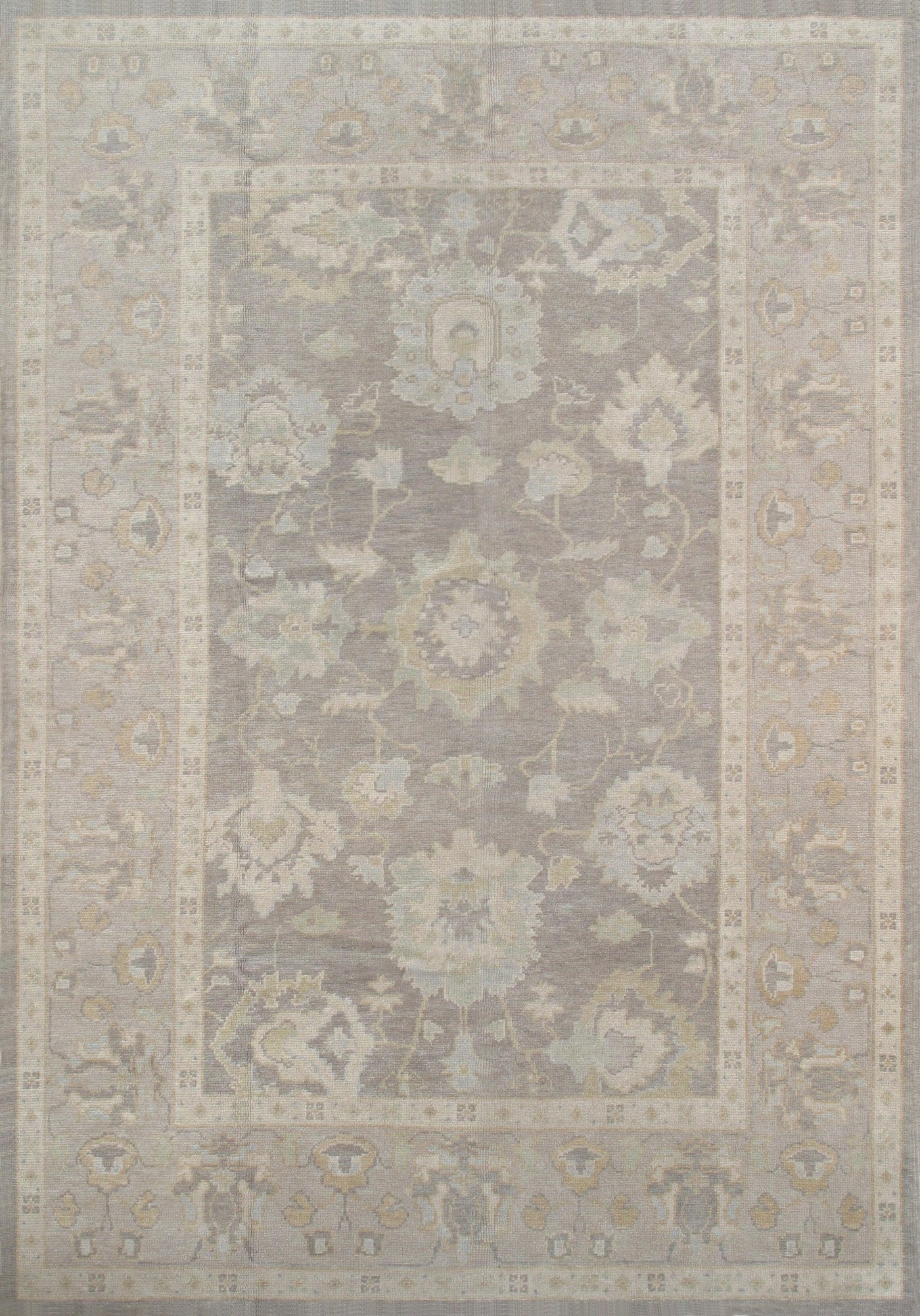 Canvello Oushak Hand-Knotted Lamb's Wool Area Rug- 6'9" X 9'7"