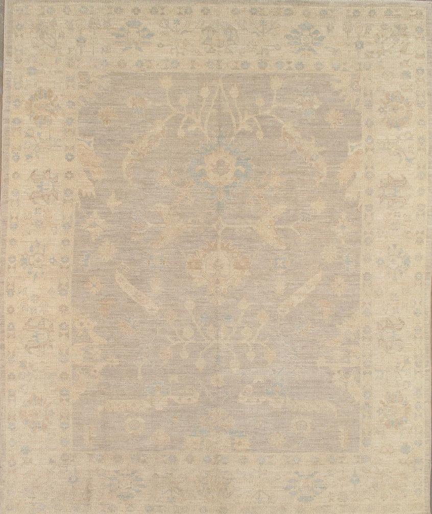 Canvello Oushak Hand-Knotted Lamb's Wool Area Rug- 8'2" X 9'10"