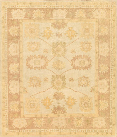 Canvello Oushak Hand-Knotted Lamb's Wool Area Rug- 8'8" X 9'11"