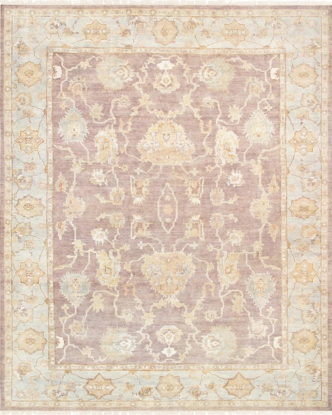 Canvello Oushak Hand-Knotted Lamb's Wool Area Rug- 9'3" X 11'10"