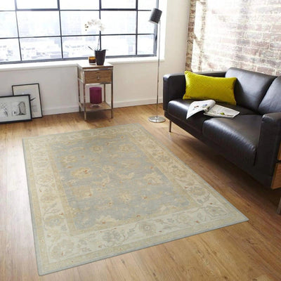 Canvello Oushak Hand-Knotted Lamb's Wool Area Rug- 9' X 13'2"
