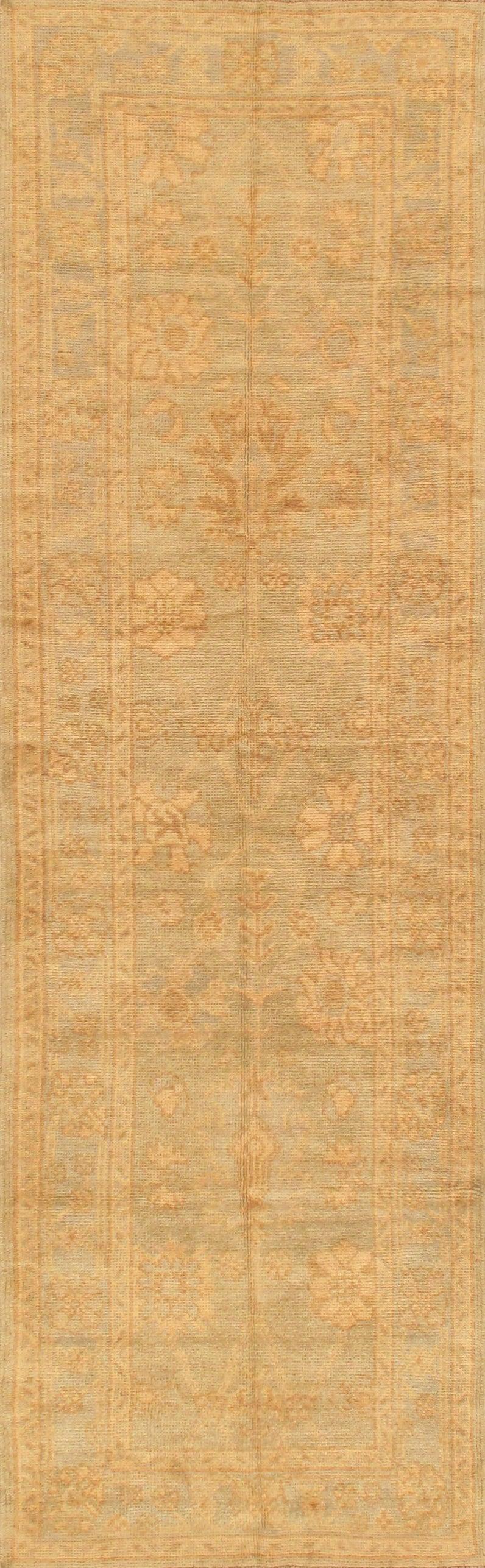 Canvello Oushak Hand-Knotted Lamb's Wool Runner- 3'3" X 10'6"