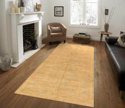 Canvello Oushak Hand - Knotted Lamb's Wool Runner - 3'3" X 10'6" - Canvello