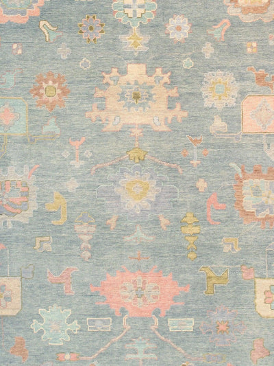 Canvello Oushak Hand - Knotted Light Blue Wool Area Rug - 10'1" X 14' - Canvello