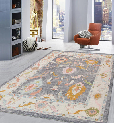 Canvello Oushak Hand-Knotted Wool Area Rug-10' X 13'2"
