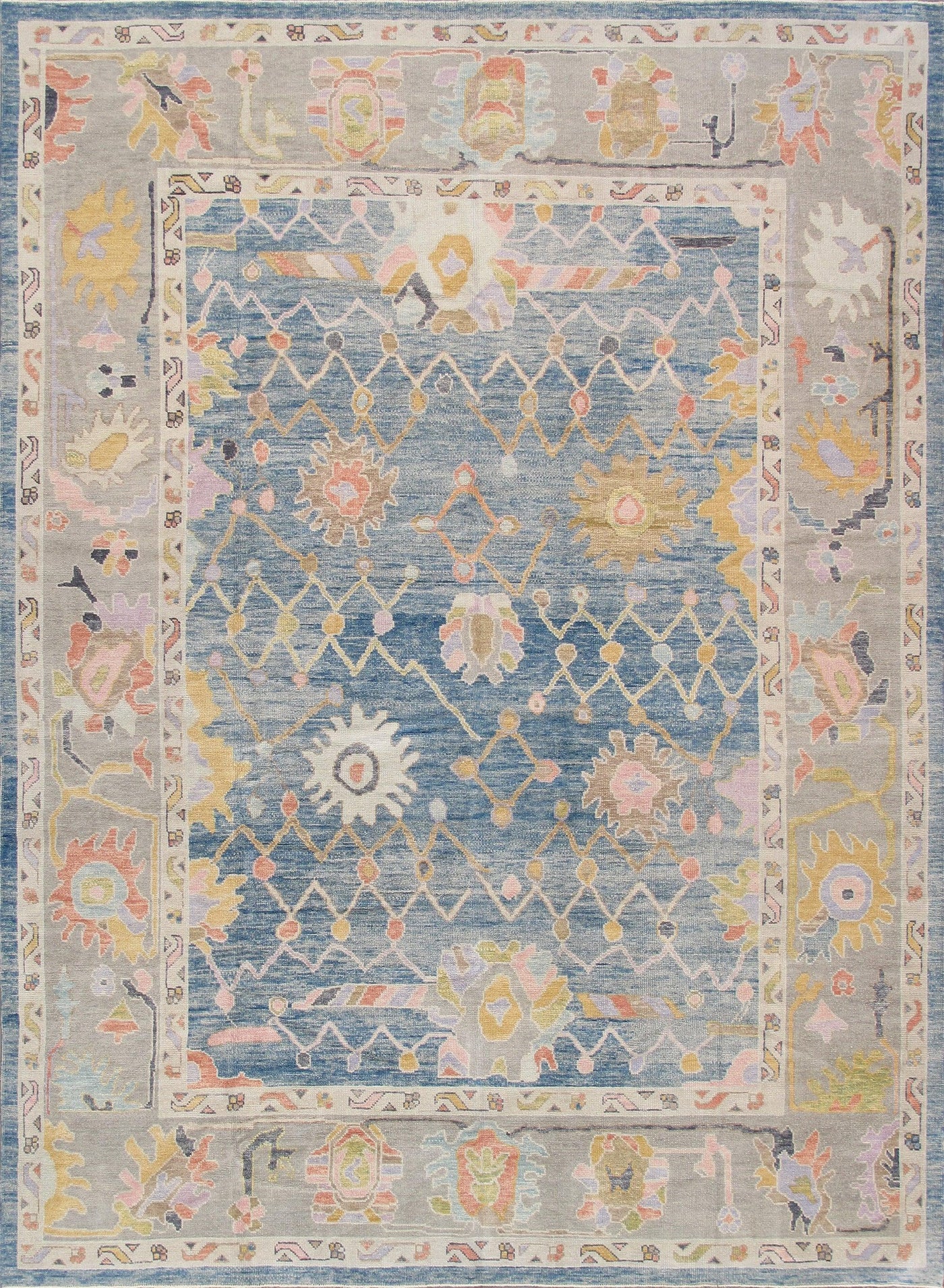 Canvello Oushak Hand-Knotted Wool Area Rug-10' X 13'6"