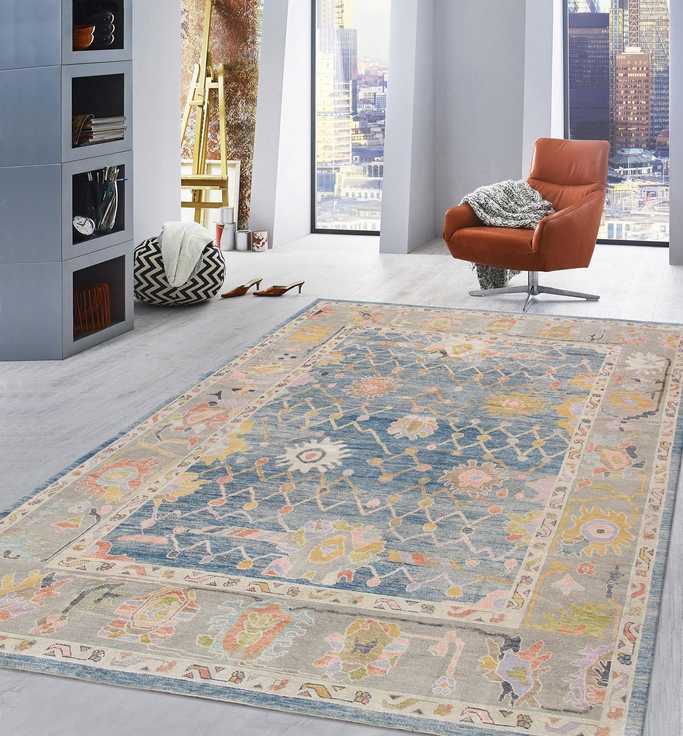 Canvello Oushak Hand-Knotted Wool Area Rug-10' X 13'6"