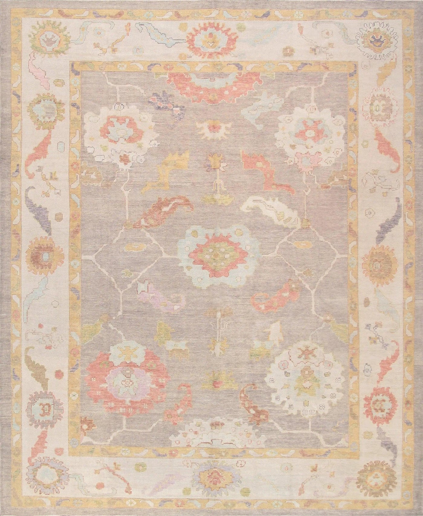 Canvello Oushak Hand-Knotted Wool Area Rug-11'10" X 14'4"