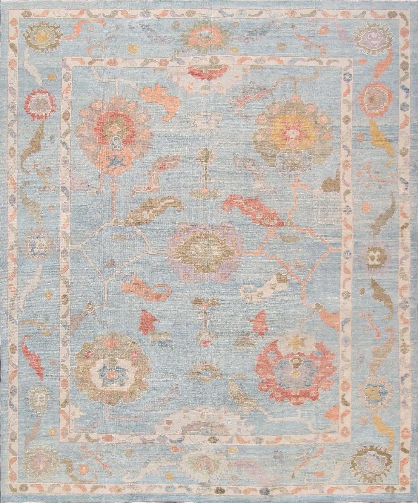 Canvello Oushak Hand-Knotted Wool Area Rug-11'11" X 14'4"