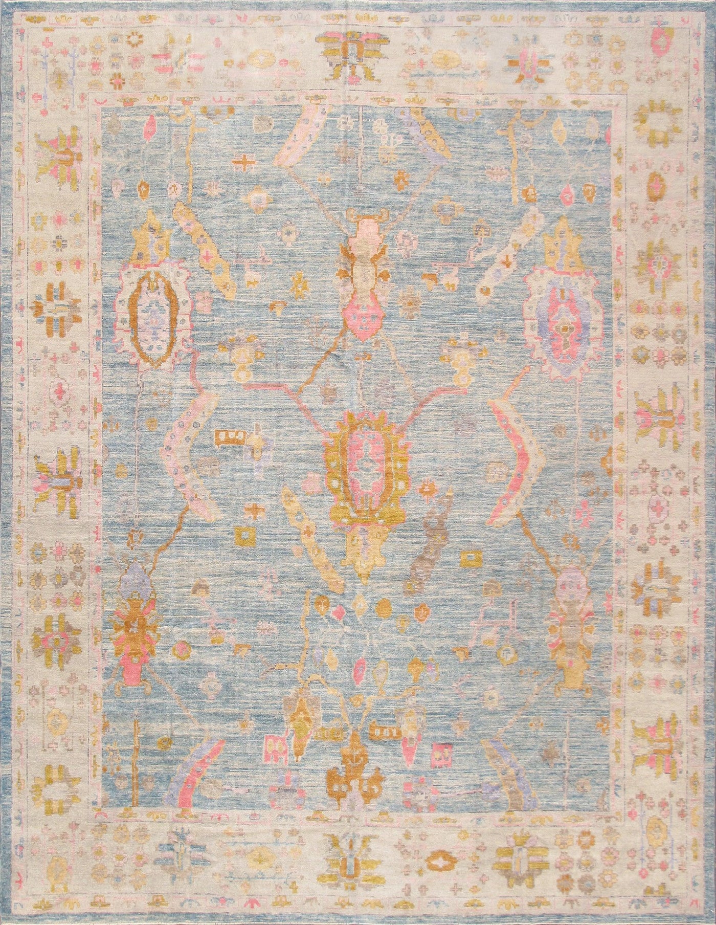 Canvello Oushak Hand-Knotted Wool Area Rug-11'6" X 14'1"