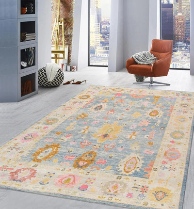 Canvello Oushak Hand-Knotted Wool Area Rug-11'7" X 14'2"