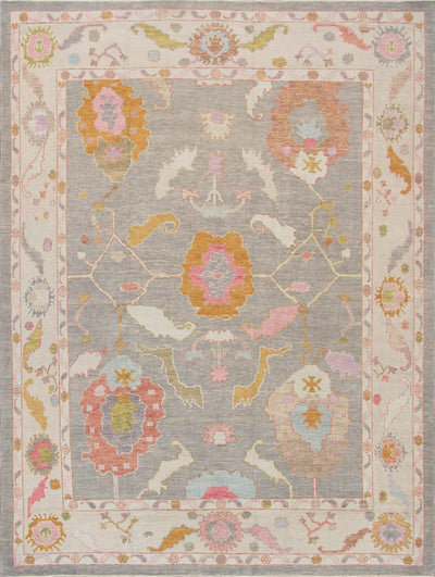 Canvello Oushak Hand-Knotted Wool Area Rug- 8'9" X 11'5"