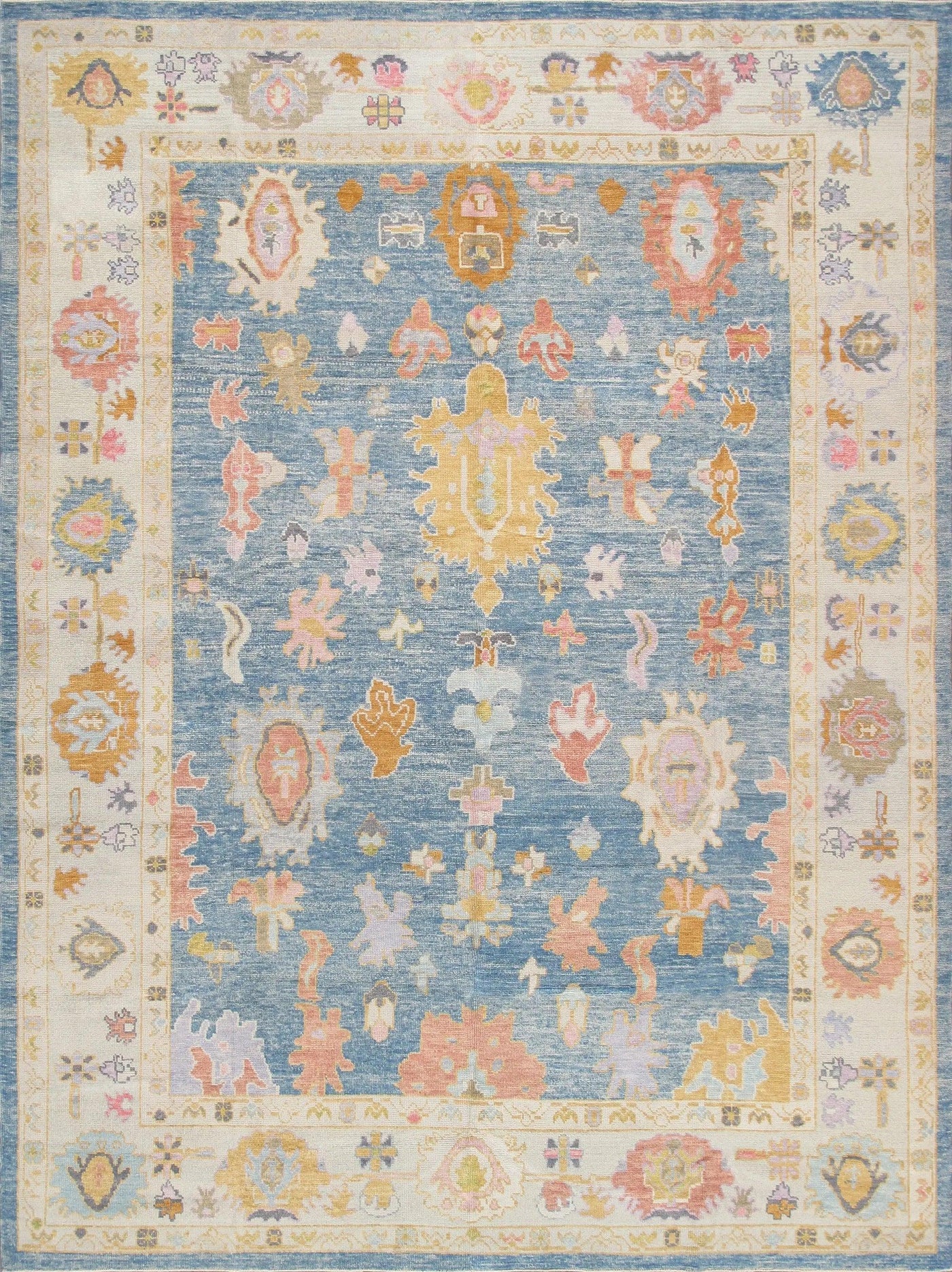 Canvello Oushak Hand-Knotted Wool Area Rug- 9'10" X 13'1"