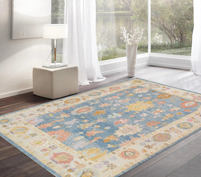 Canvello Oushak Hand-Knotted Wool Area Rug- 9'10" X 13'1"