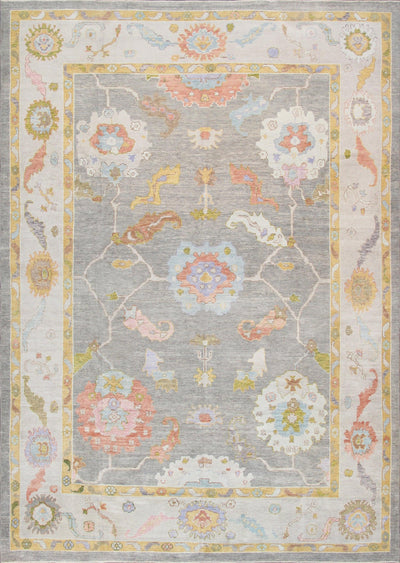 Canvello Oushak Hand-Knotted Wool Area Rug- 9'9" X 13'8"