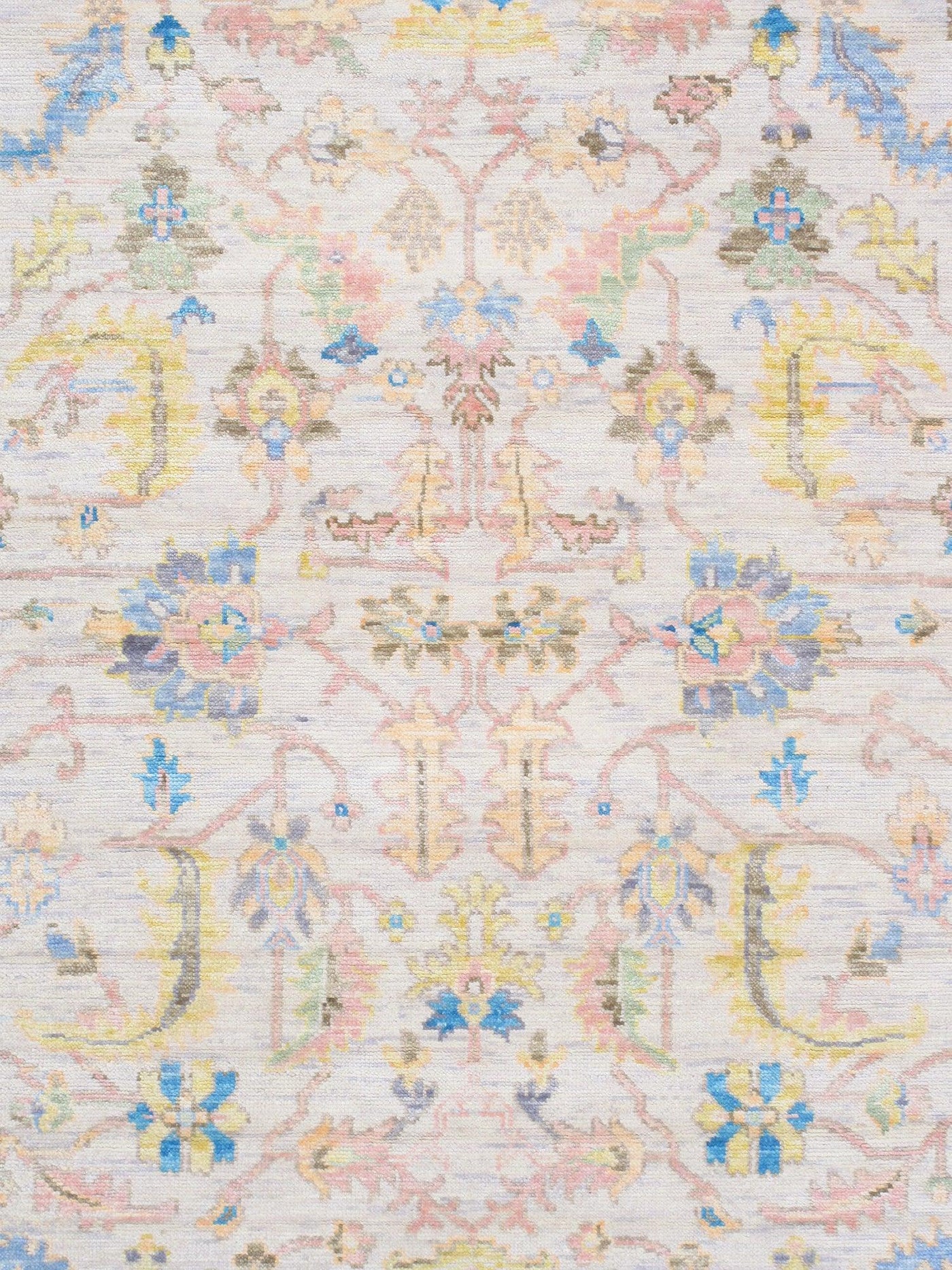 Canvello Oushak Collection Hand-Knotted Wool Ivory Area Rug- 9' 2" X 12' 3" canvellollc