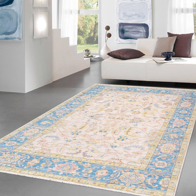 Canvello Oushak Hand - Knotted Wool Ivory Area Rug - 9'2" X 12'3" - Canvello