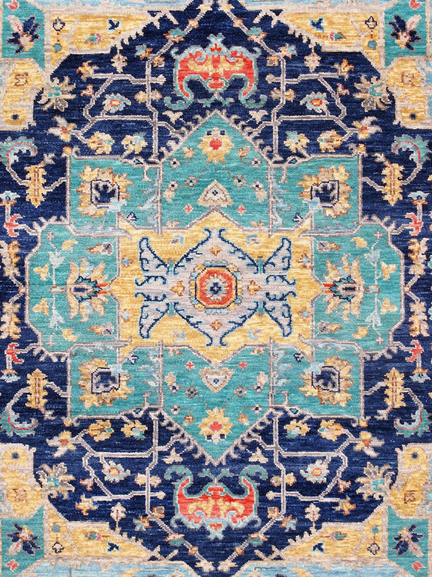 Canvello Oushak Hand - Knotted Wool Navy Area Rug - 8'1" X 10'2" - Canvello