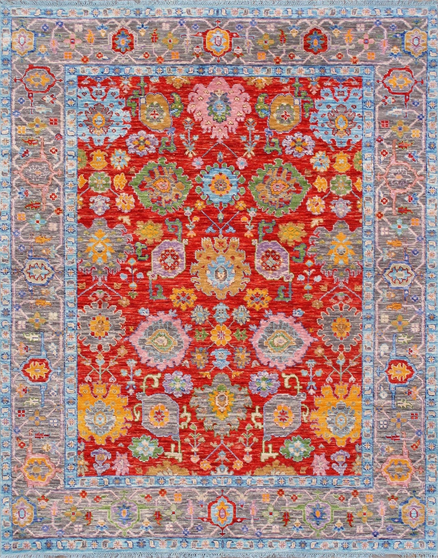 Canvello Oushak Hand - Knotted Wool Red Area Rug - 8'3" X 10'4" - Canvello