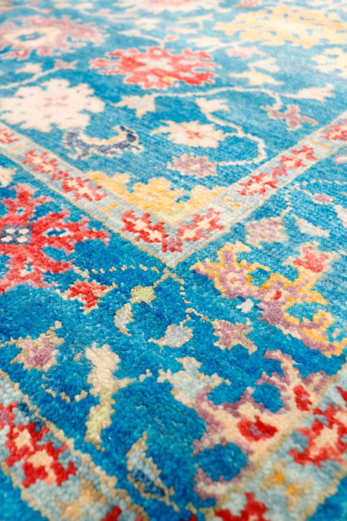 Canvello Oushak Hand - Knotted Wool Turquoise Area Rug - 6' X 6'1" - Canvello