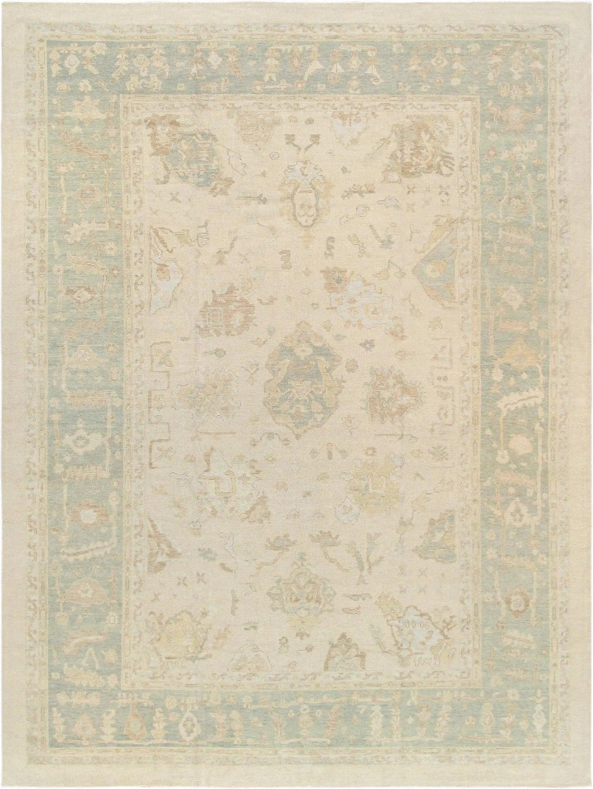 Canvello Oushak Lamb's Wool Area Rug- 12' X 16'5"