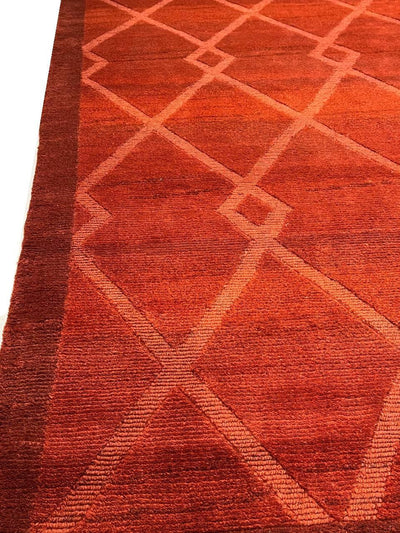 Canvello Overdyed Burnt Orange Area Rugs - 9'1'' X 12'2'' - Canvello