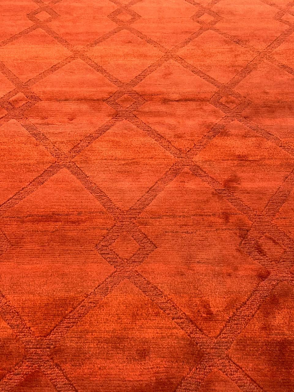 Canvello Overdyed Burnt Orange Area Rugs - 9'1'' X 12'2'' - Canvello