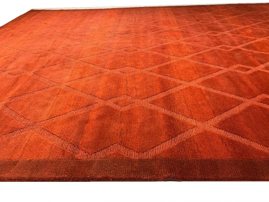 Canvello Overdyed Burnt Orange Area Rugs - 9'1'' X 12'2'' - Canvello