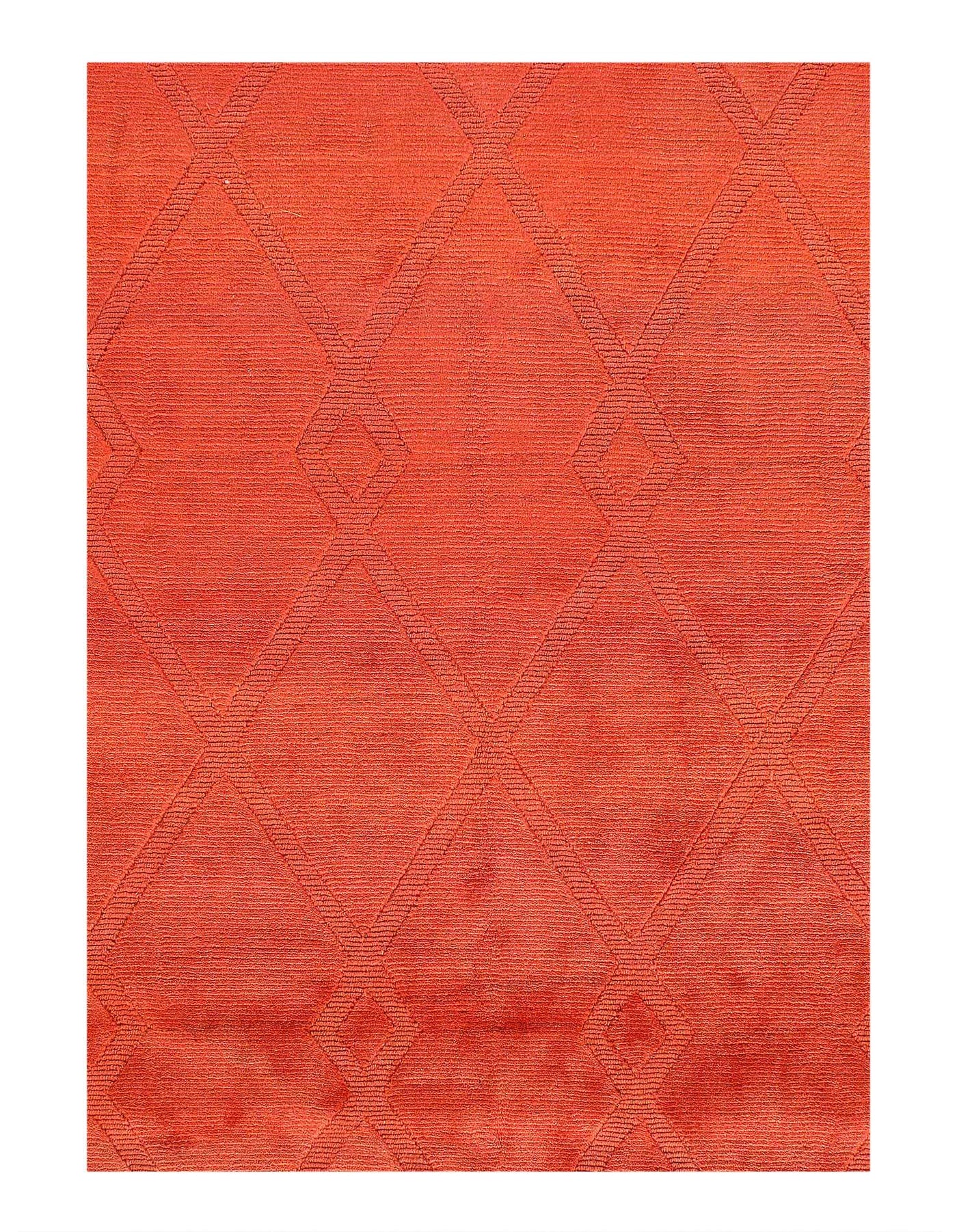 Canvello Overdyed Burnt Orange Area Rugs - 9'1'' X 12'2'' - Canvello