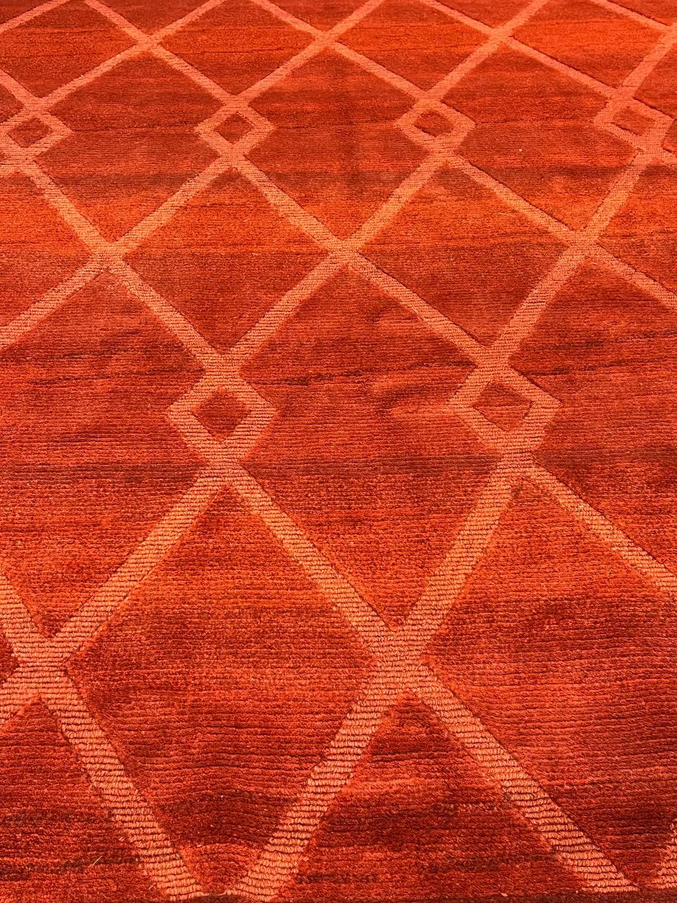 Canvello Overdyed Burnt Orange Area Rugs - 9'1'' X 12'2'' - Canvello